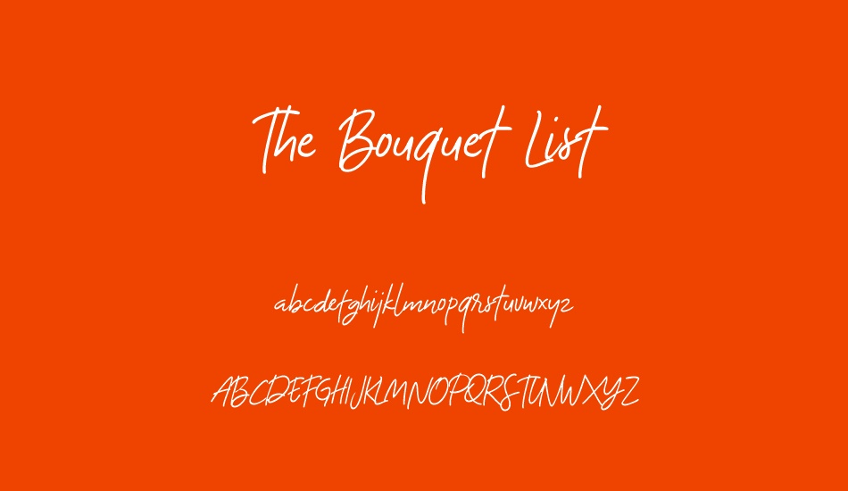 the-bouquet-list font