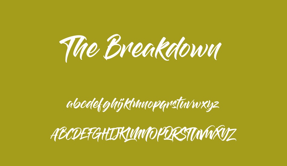 the-breakdown font