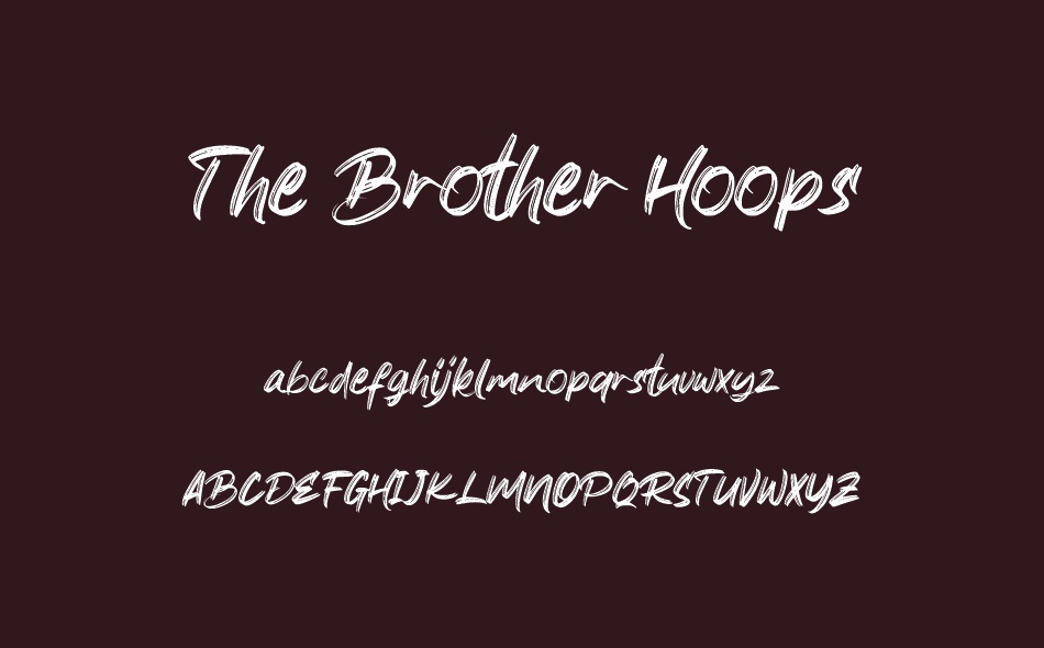 The Brother Hoops font