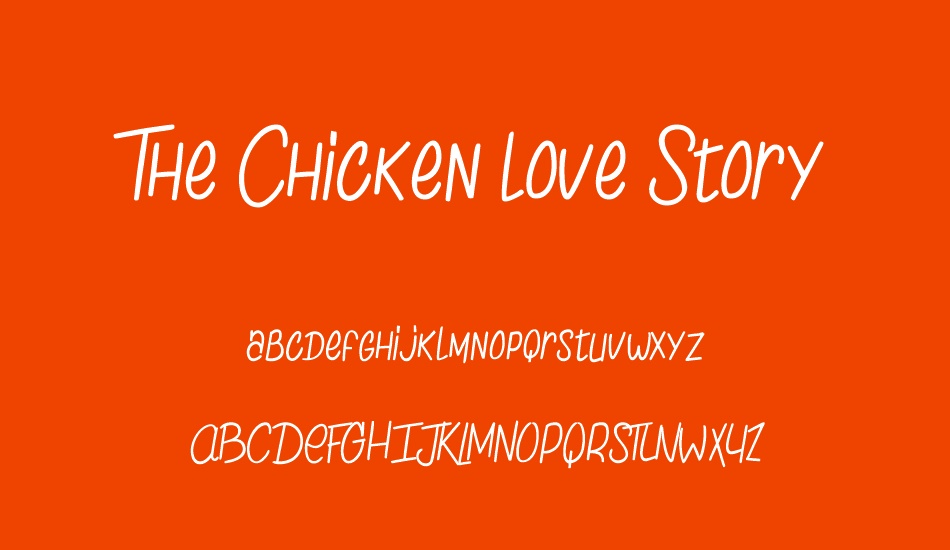 the-chicken-love-story font