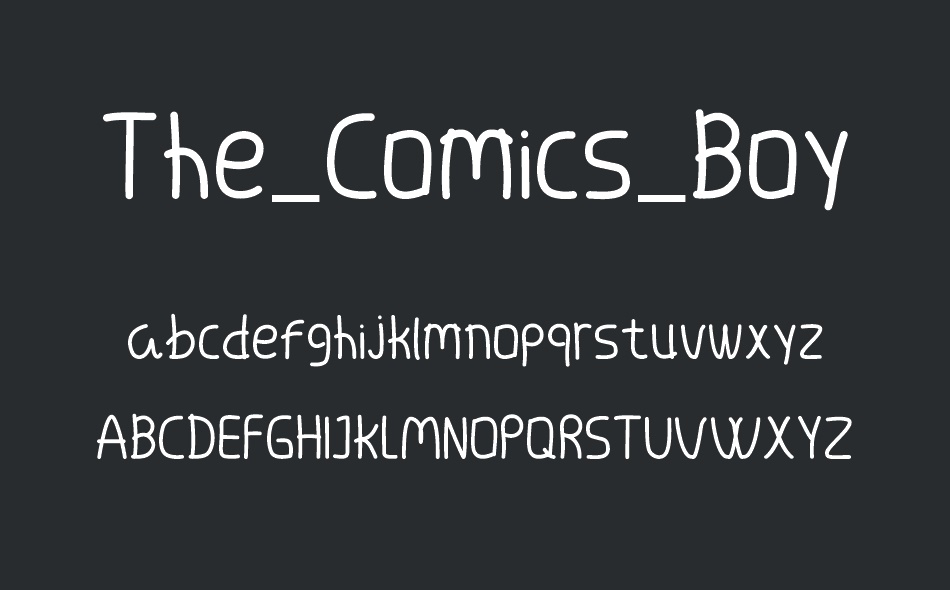 The Comics Boy font