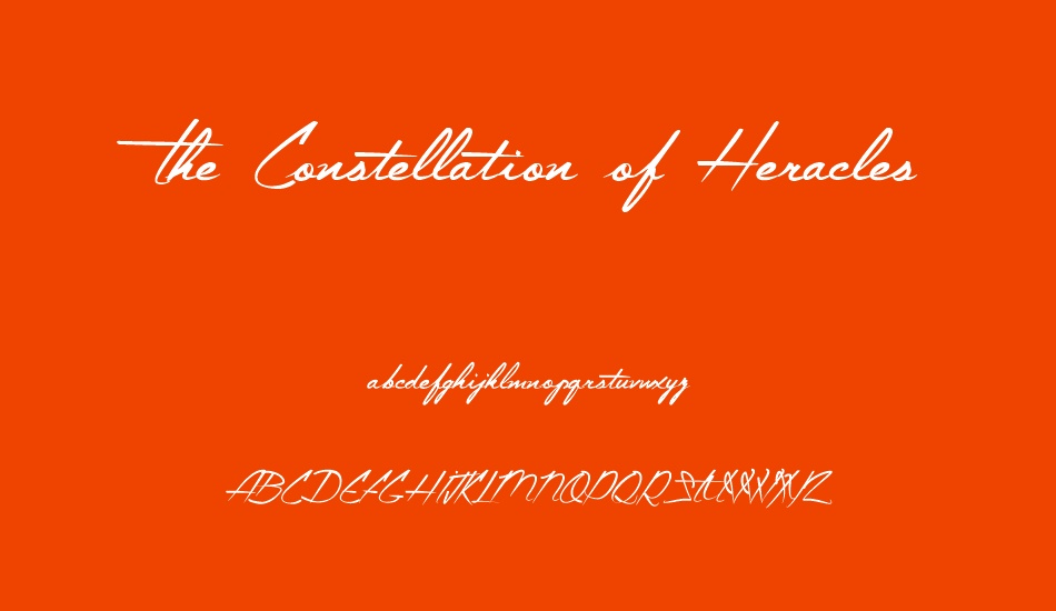 the-constellation-of-heracles font