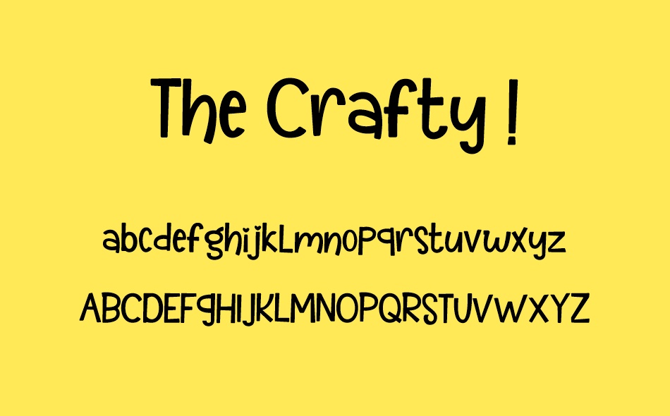 The Crafty ! font