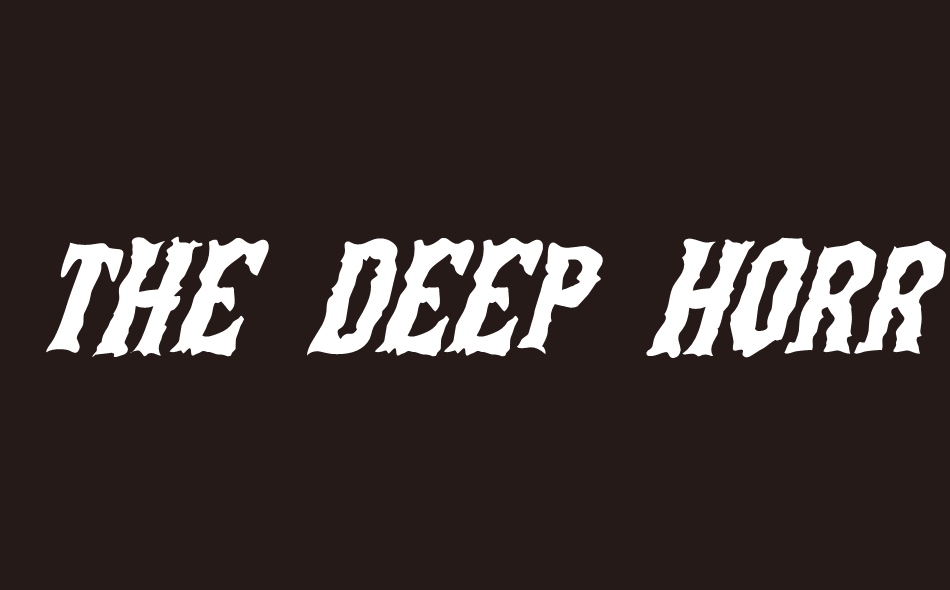 The Deep Horror! font big