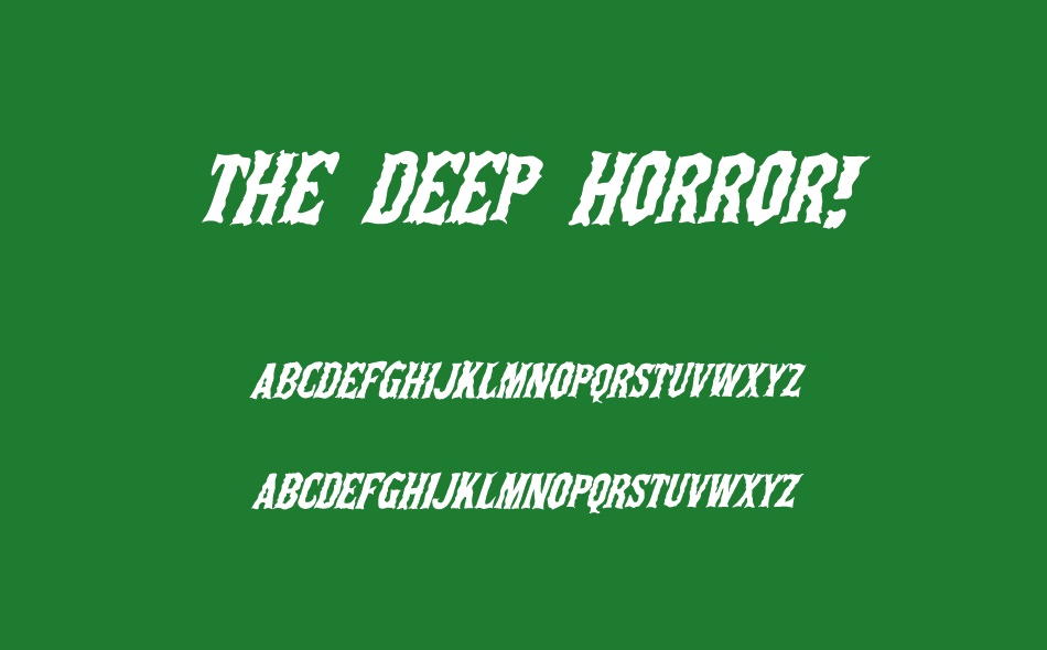 The Deep Horror! font