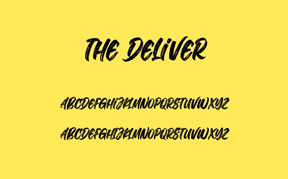 The Deliver font