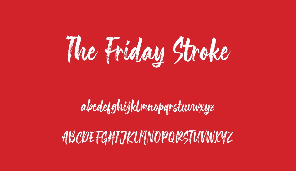 the-friday-stroke font