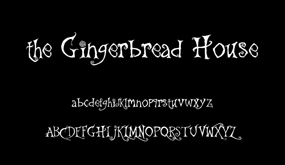 The gingerbread house free font