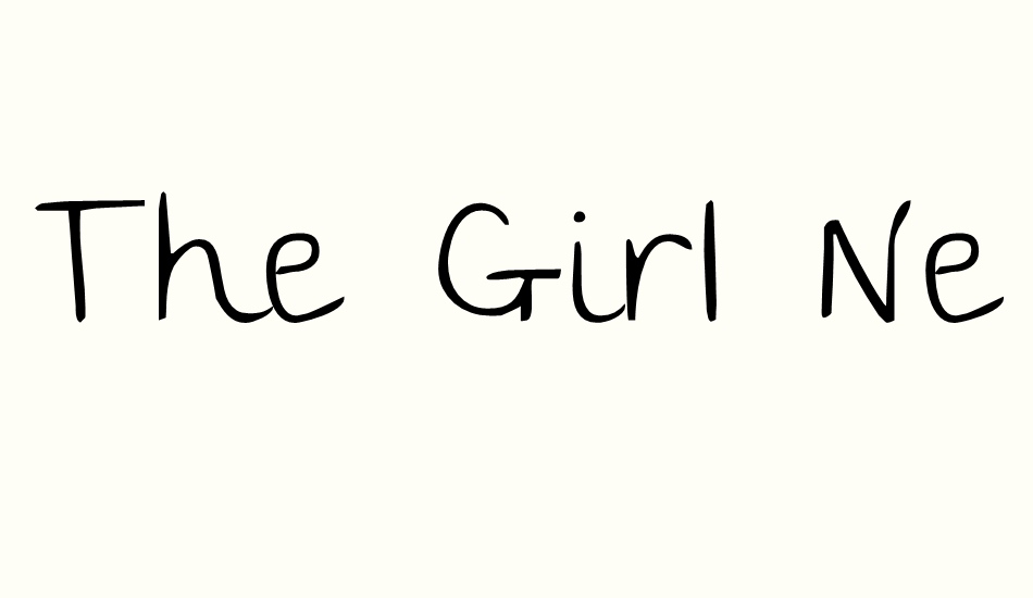 the-girl-next-door font big
