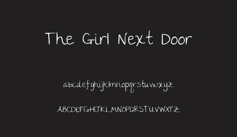 the-girl-next-door font