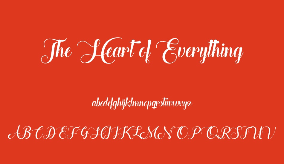 the-heart-of-everything-demo font