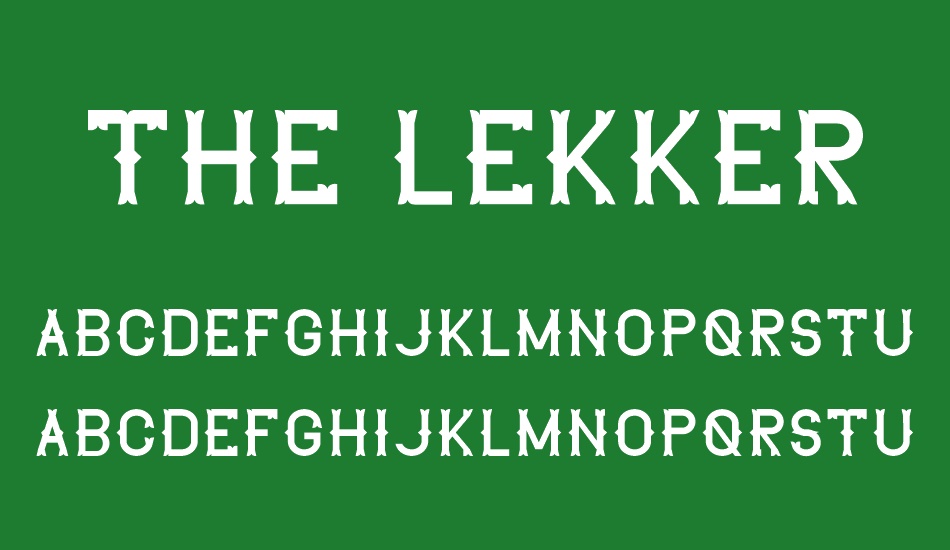 the-lekker font