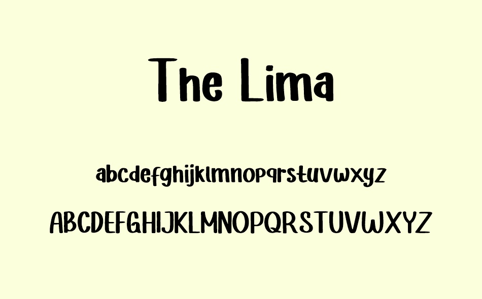 The Lima font