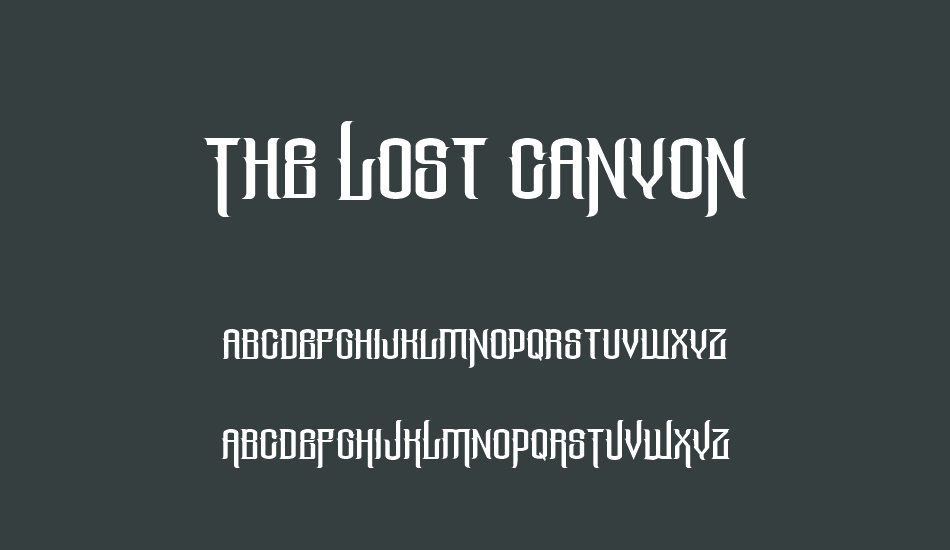 the-lost-canyon font