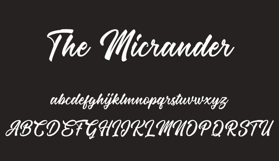 the-micrander font