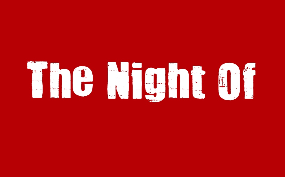 The Night Of The Hunter font big