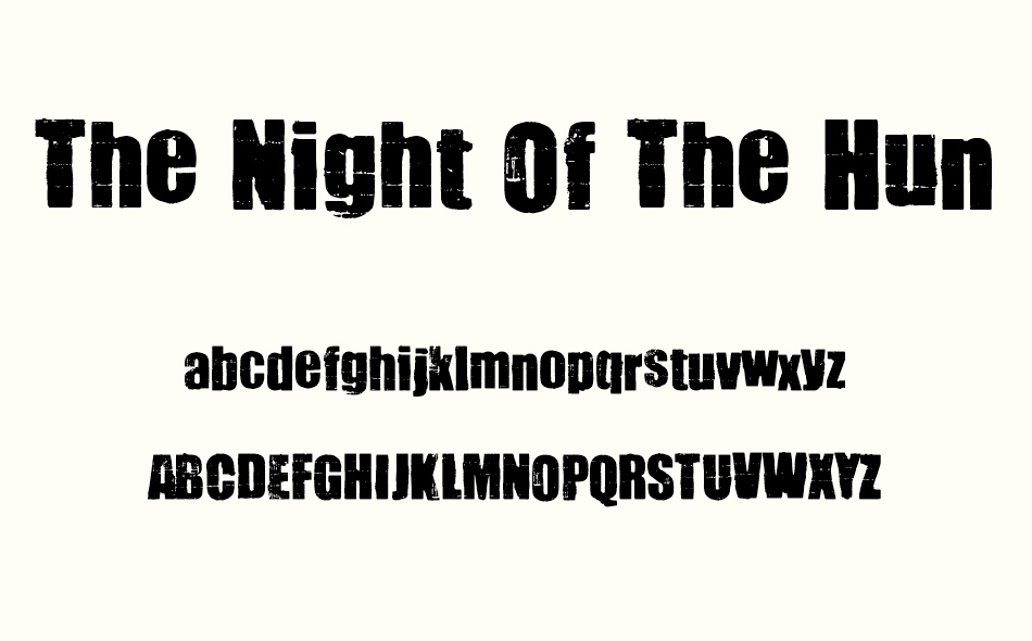 The Night Of The Hunter font