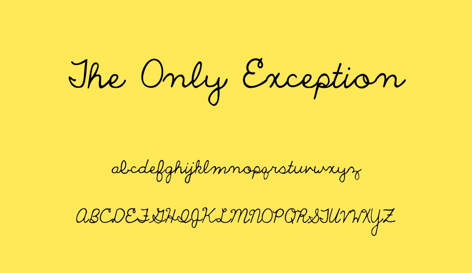 the-only-exception font