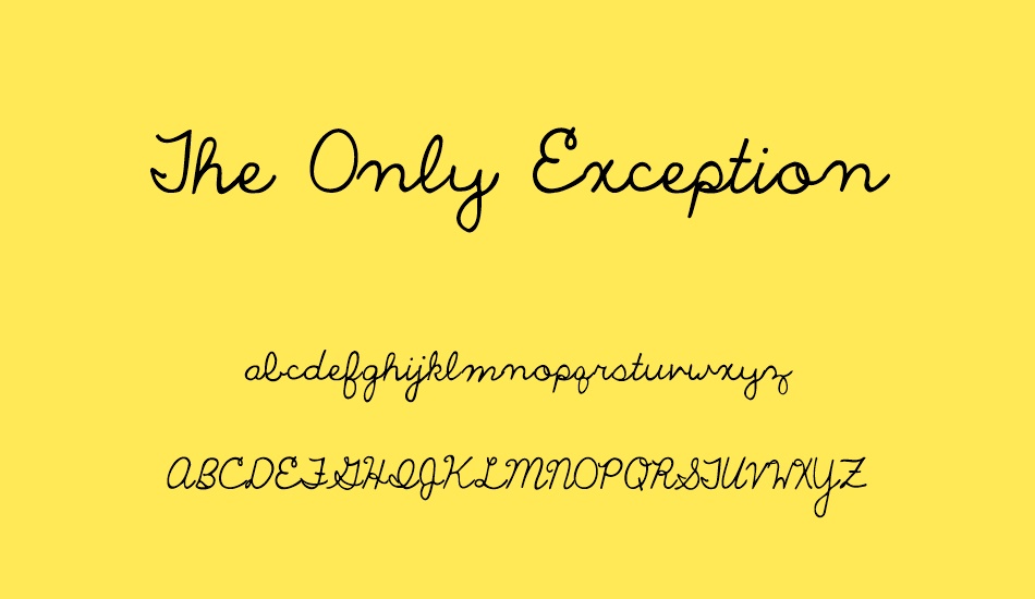 the-only-exception font