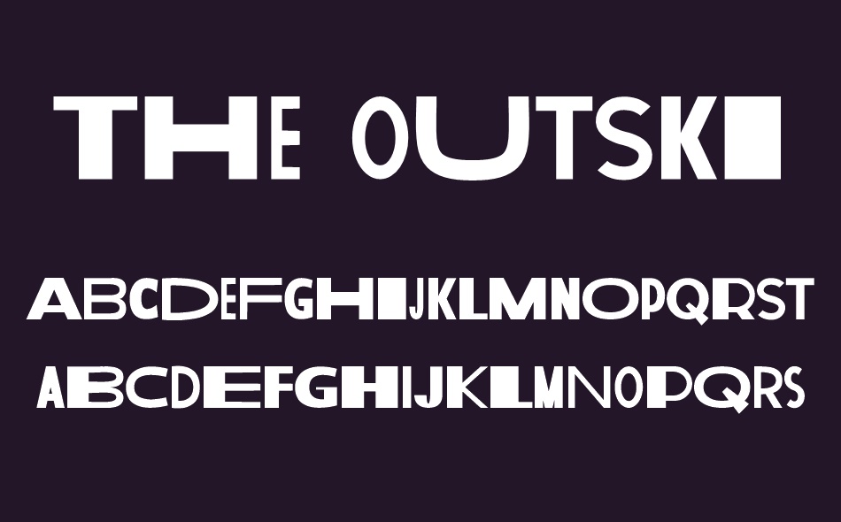 The Outskirts font