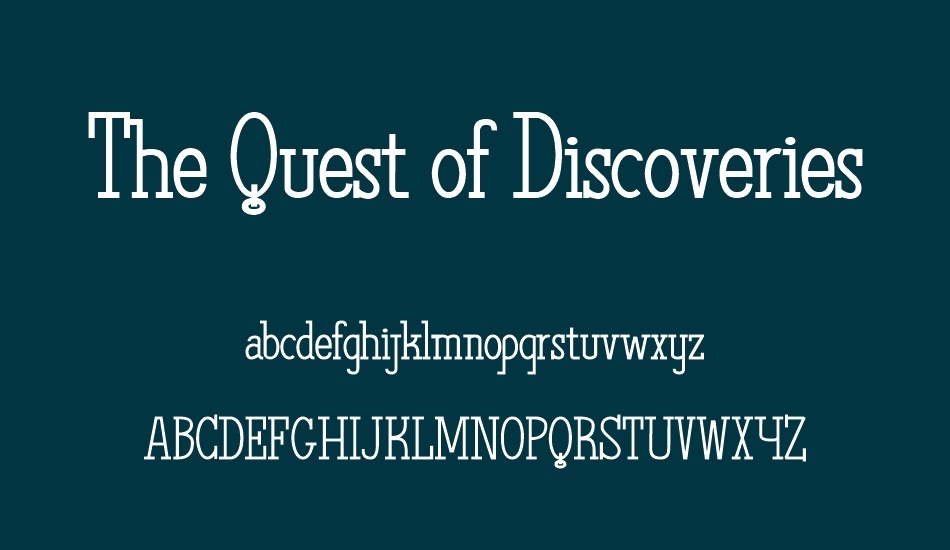 the-quest-of-discoveries font