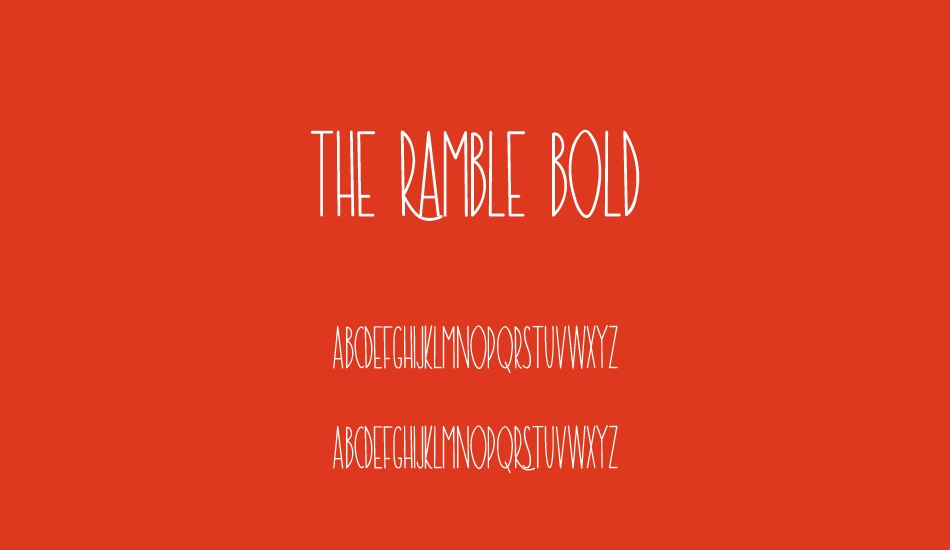 the-ramble-bold font
