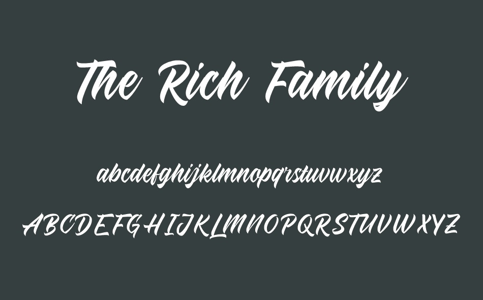 The Rich Family font
