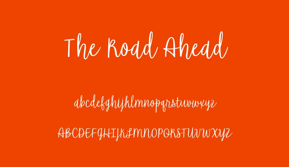 the-road-ahead font