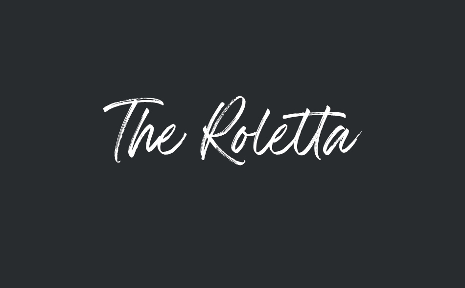 The Roletta font big