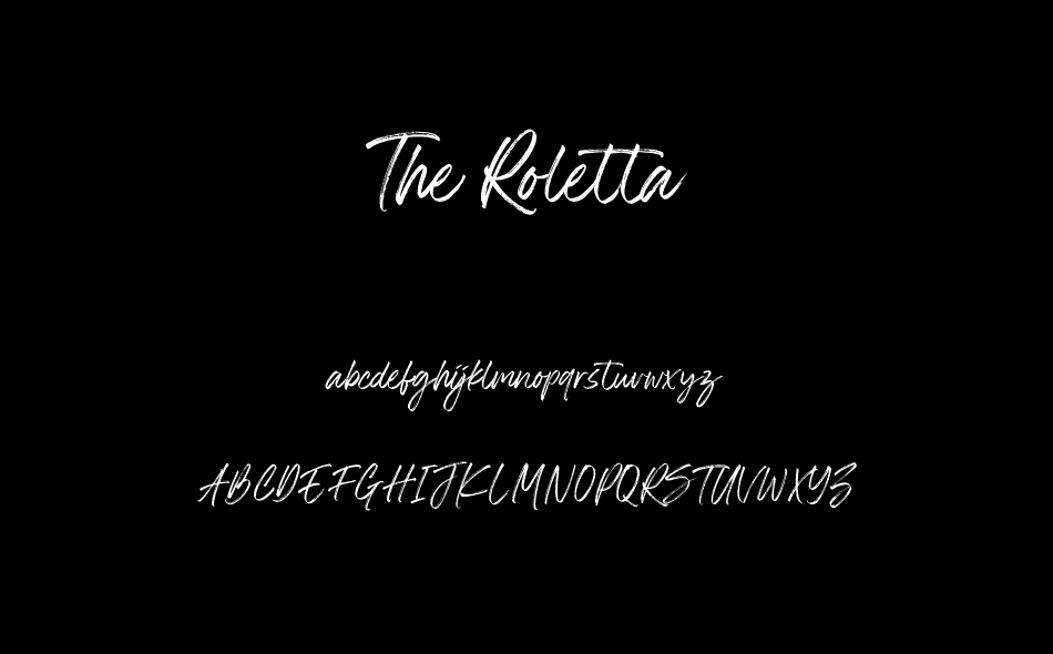 The Roletta font