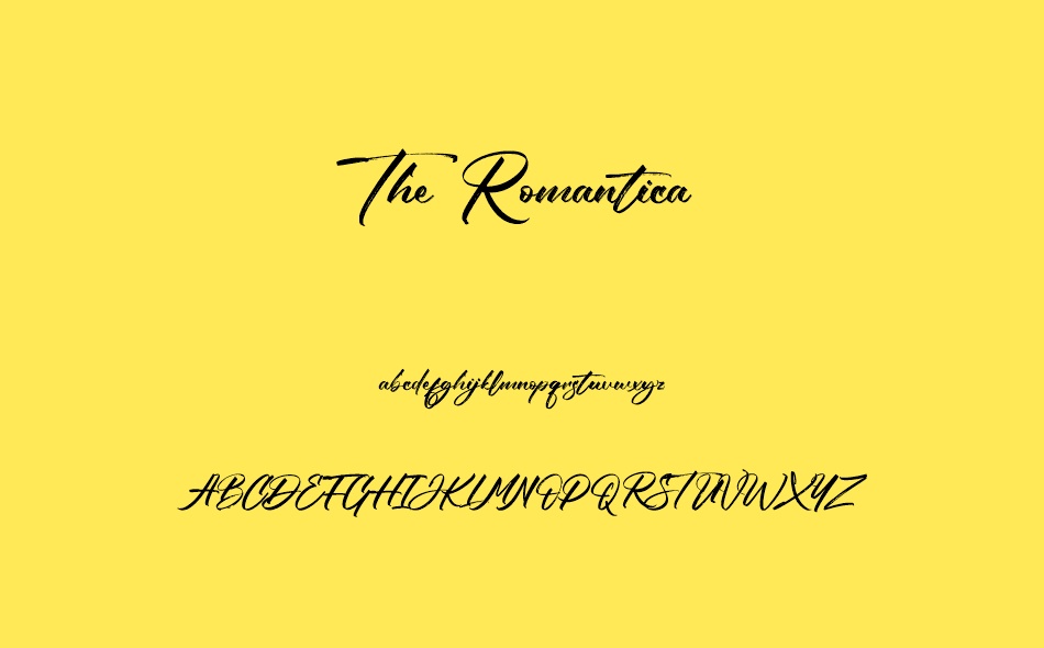 The Romantica font