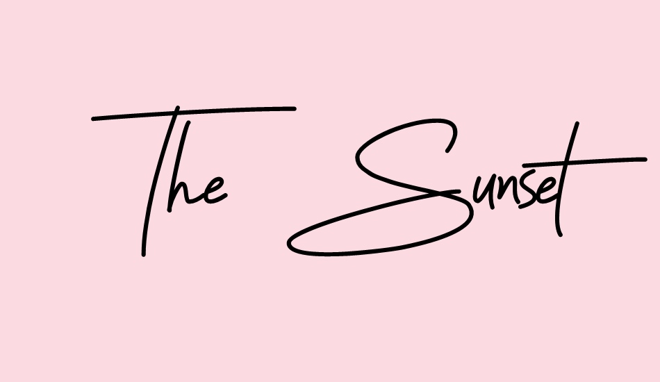 the-sunset font big