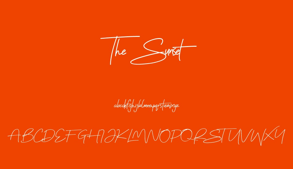 the-sunset font