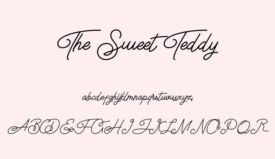 the-sweet-teddy font