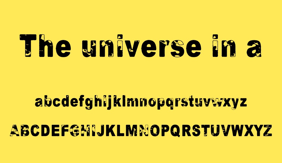 the-universe-in-a-nutshell font