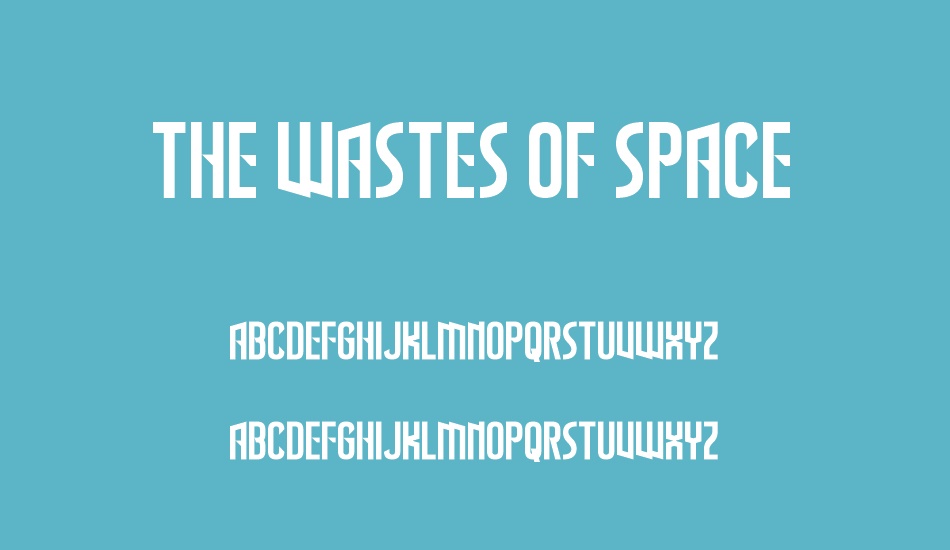 the-wastes-of-space font