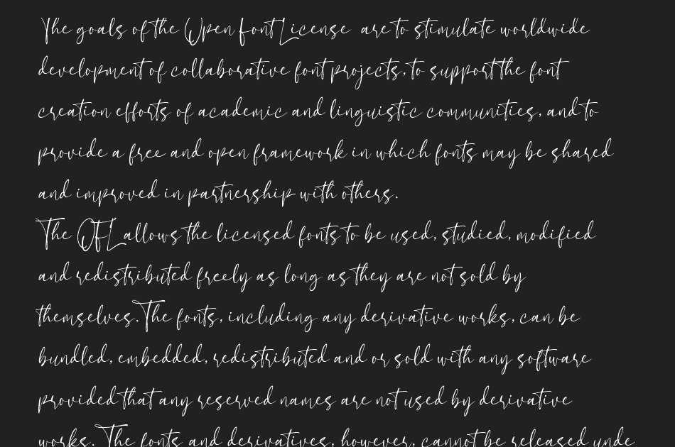 The Whistler font 1