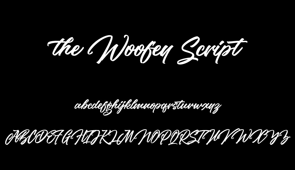 the-woofey-script font