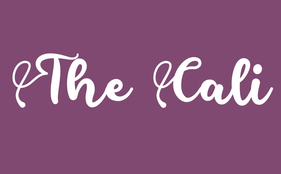 The California font big