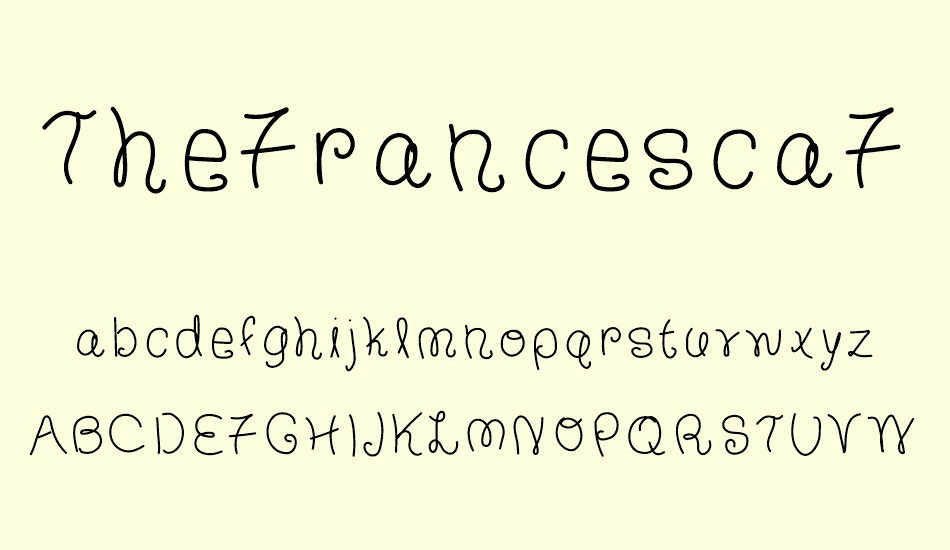 thefrancescafont font