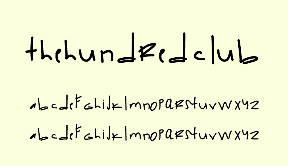 thehundredclub font