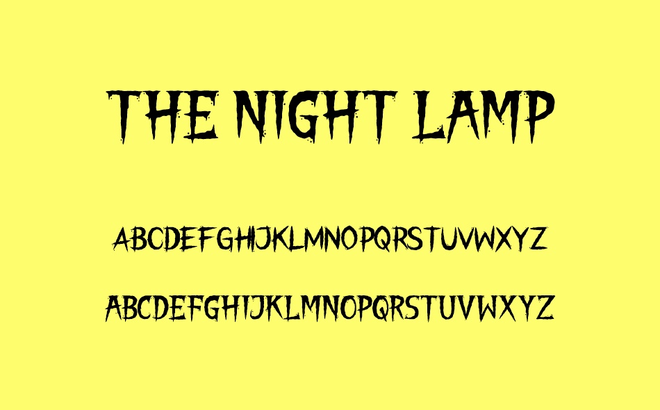 The Night Lamp font