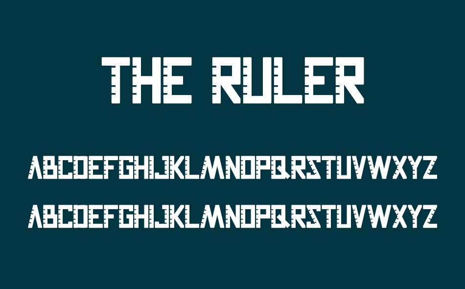 The Ruler font