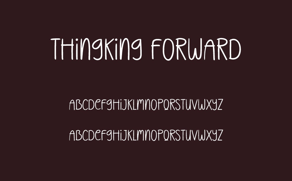 Thingking Forward font