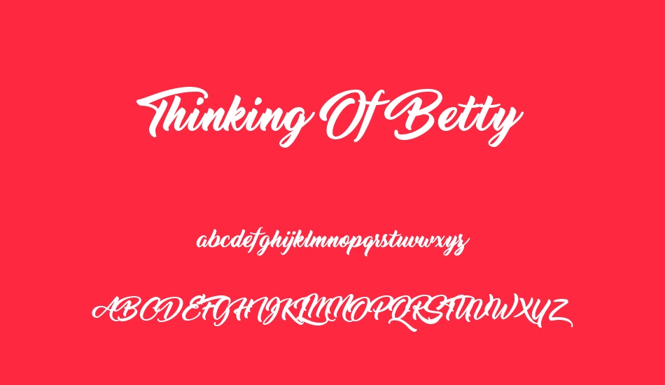 thinking-of-betty font