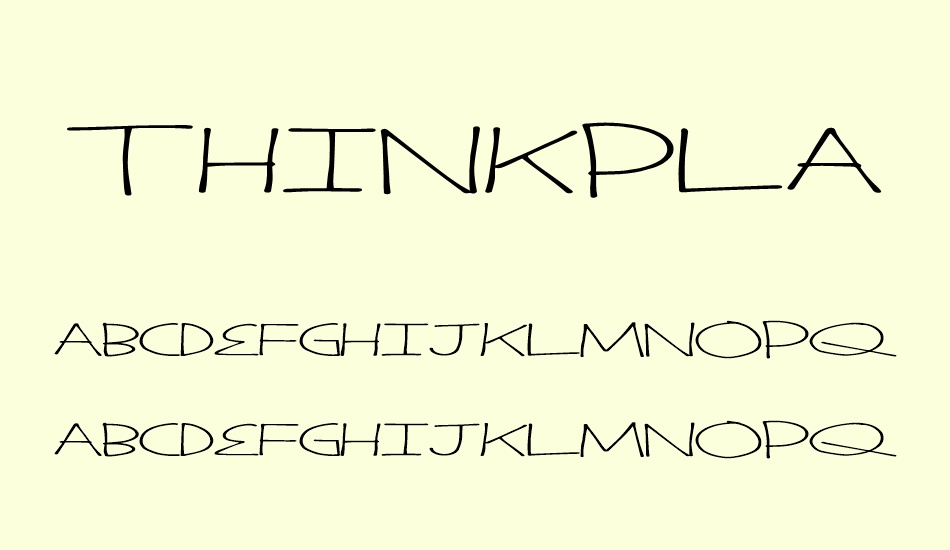 thinkplan font