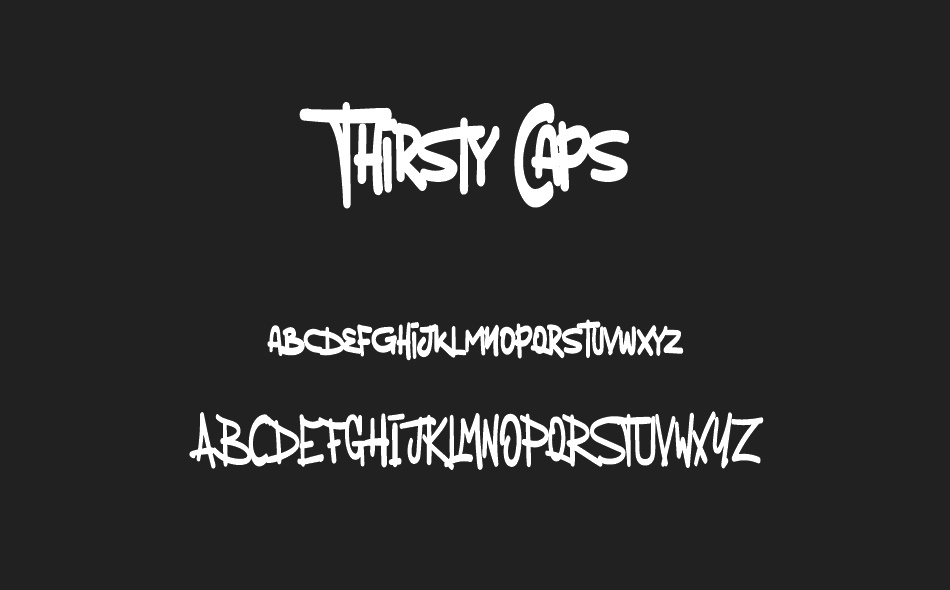 Thirsty Caps font