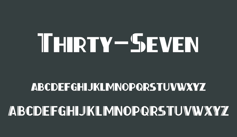 thirty-seven font
