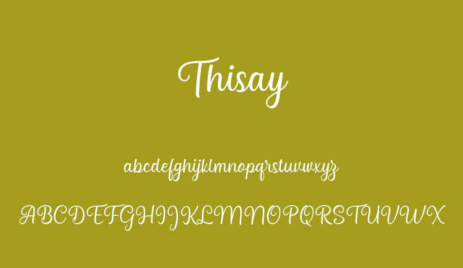 thisay font