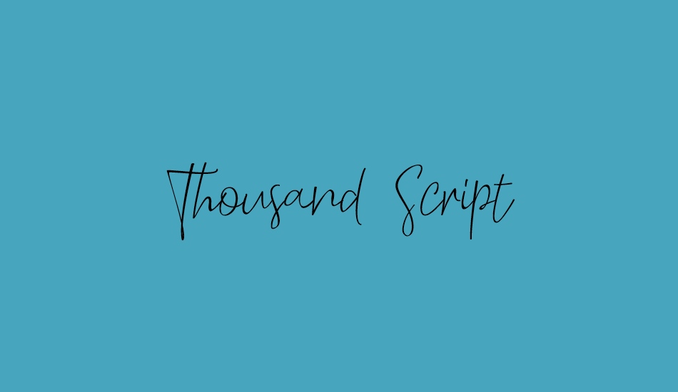 thousand-script font big